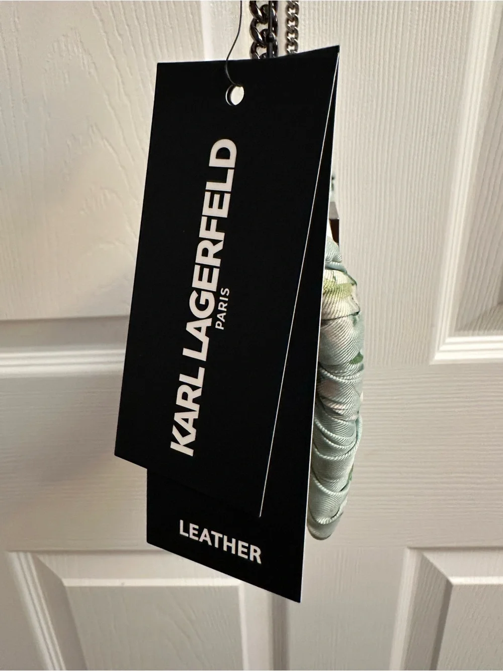 Karl Lagerfeld white leather
